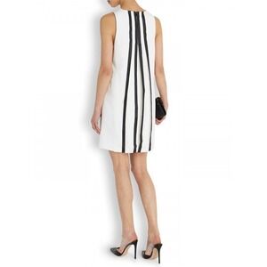 Rag & Bone Shift Dress Women 6 White Silk Blend Black Stripe Quiet Luxury